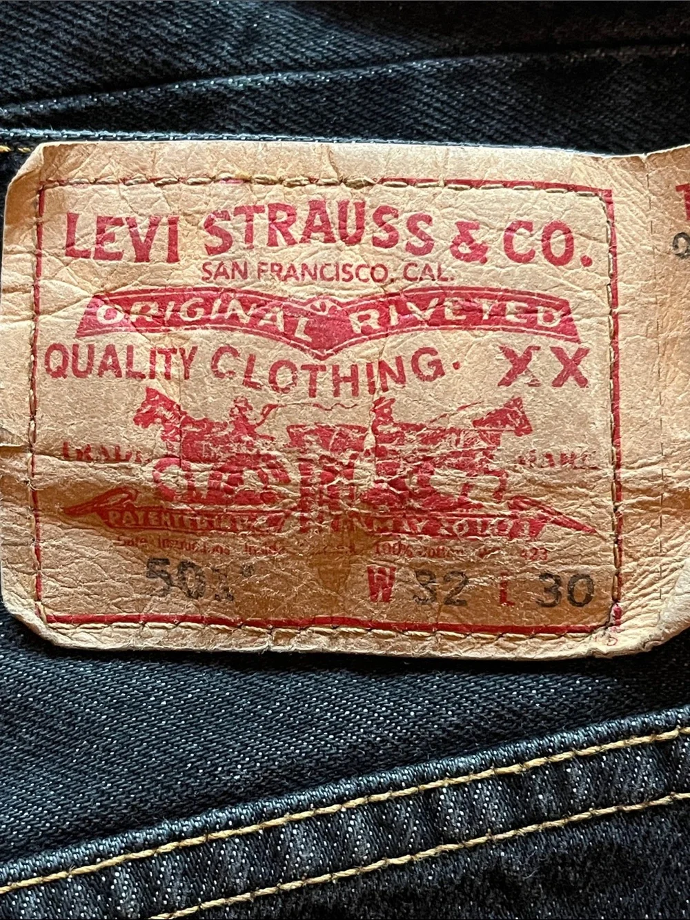 Levi’s 505 Regular Fit Jeans Men’s 32x30 Black Denim Made in Mexico